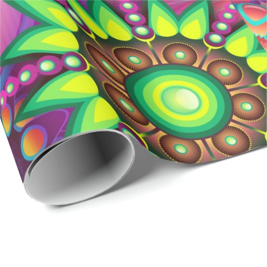 Psychedelic Gift Wrapping Paper Cadeaupapier (Rol Hoek)