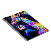Psychedelic Giraffe editable name Notitieboek (Rechterzijde)