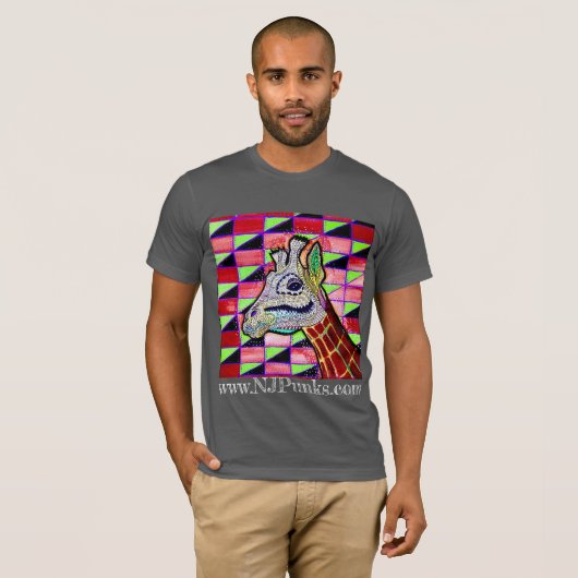 Psychedelic Giraffe T-Shirt door NJPunks (Voorkant volledig)