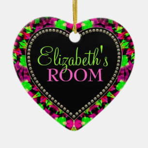 Psychedelic Girl Your Room Drug Heart Ornament