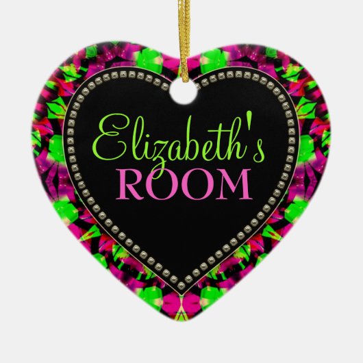 Psychedelic Girl Your Room Drug Heart Ornament (Voorkant)