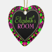 Psychedelic Girl Your Room Drug Heart Ornament (Links)