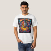 Psychedelic gitaar T-shirt (Voorkant volledig)