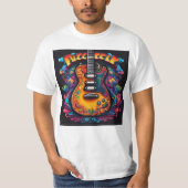 Psychedelic gitaar T-shirt (Voorkant)