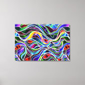 Psychedelic Glas in lood Abstract Canvas Afdruk (Voorkant)