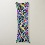 Psychedelic Glas in lood Abstract Lichaamskussen (Voorkant Verticaal)