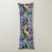 Psychedelic Glas in lood Abstract Lichaamskussen (Achterkant (Verticaal))
