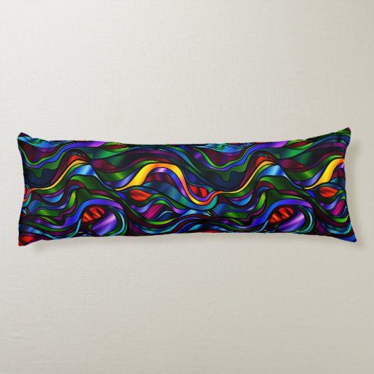 Psychedelic Glas in lood Abstract Lichaamskussen (Achterkant)