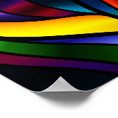 Psychedelic Glas in lood Abstract Poster (Hoek)