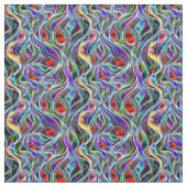Psychedelic Glas in lood Abstract Stof (Swatch)