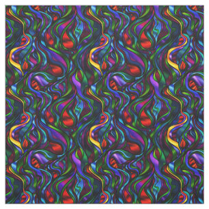 Psychedelic Glas in lood Abstract Stof