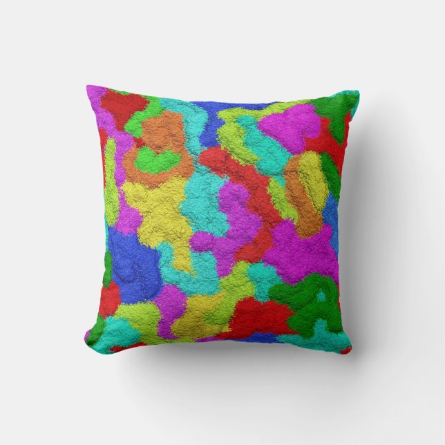 Psychedelic Glitter Pattern Pillow Kussen (Voorkant)