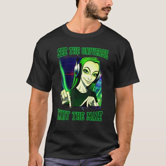 Psychedelic Goa Om Psy Trance Darkpsy Rave T-shirt (Voorkant)