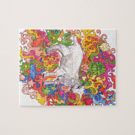 Psychedelic Goat Legpuzzel (Horizontaal)