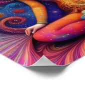 Psychedelic Goddess Rainbow Meditation Art Poster (Hoek)