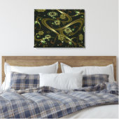 Psychedelic gold art Canvas (Insitu (Slaapkamer))