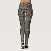 Psychedelic Gold Sunflower Leggings (Achterkant)