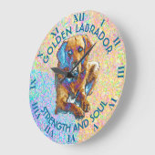 Psychedelic Golden Labrador Retriever Grote Klok (Hoek)