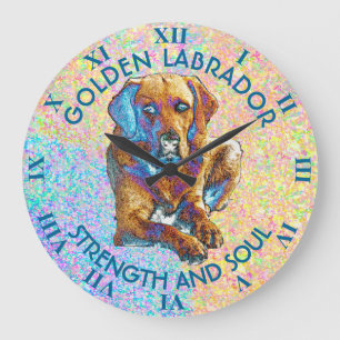 Psychedelic Golden Labrador Retriever Grote Klok