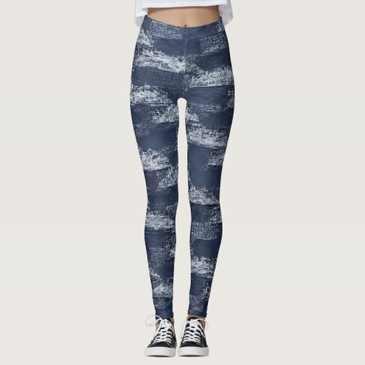 Psychedelic "Good Vibes Only" Text Graphic Leggings (Voorkant)