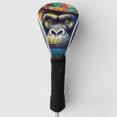 Psychedelic Gorilla Golfheadcover (Voorkant)