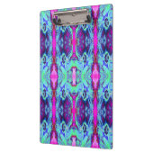 Psychedelic Green and Blue Hibiscus Pattern Klembord (Links)