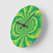 Psychedelic Green Art Ronde Klok (Hoek)