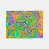 Psychedelic Green Mix Abstract kleurig Fleece Deken (Voorkant (Horizontaal))