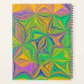 Psychedelic Green Mix Abstract kleurig Planner (Achterkant)