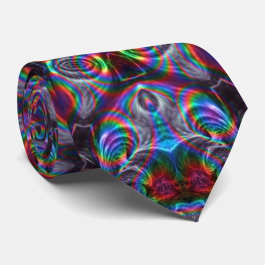 Psychedelic Greyscale Stropdas (Opgerold)