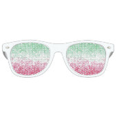 Psychedelic Groovy Abstract Abrosexual Pride Flag Retro Zonnebril (Voorkant)