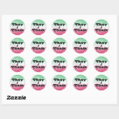 Psychedelic Groovy Abstract Abrosexual Pride Flag Ronde Sticker (Vel)