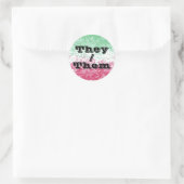 Psychedelic Groovy Abstract Abrosexual Pride Flag Ronde Sticker (Tas)