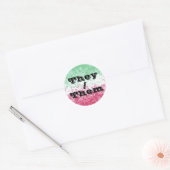 Psychedelic Groovy Abstract Abrosexual Pride Flag Ronde Sticker (Envelop)