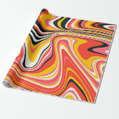 Psychedelic groovy background. Kleurrijk abstract Cadeaupapier (Uitgerold)