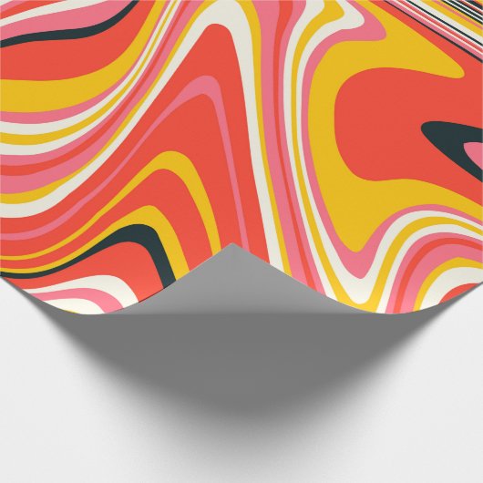 Psychedelic groovy background. Kleurrijk abstract  Cadeaupapier (Hoek)