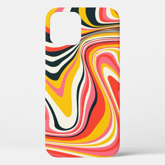 Psychedelic groovy background. Kleurrijk abstract  Case-Mate iPhone Case (Achterkant)