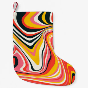 Psychedelic groovy background. Kleurrijk abstract Kleine Kerstsok