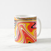 Psychedelic groovy background. Kleurrijk abstract Koffiemok (Voorkant rechts)