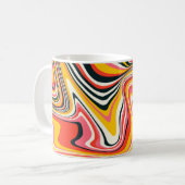 Psychedelic groovy background. Kleurrijk abstract Koffiemok (Voorkant links)