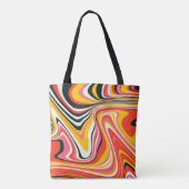 Psychedelic groovy background. Kleurrijk abstract Tote Bag (Achterkant)