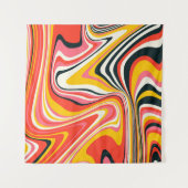 Psychedelic groovy background. Kleurrijk abstract  Wandkleed (Voorkant (horizontaal))