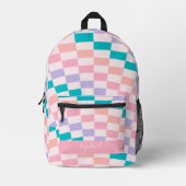 Psychedelic Groovy Checkerboard Bedrukte Rugzak (Voorkant)
