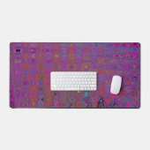 Psychedelic Groovy Magenta Retro Atomic Waves Bureaumat (Keyboard & Muis)