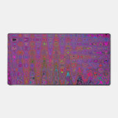 Psychedelic Groovy Magenta Retro Atomic Waves Bureaumat (Voorkant)