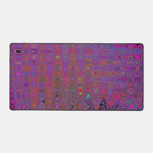 Psychedelic Groovy Magenta Retro Atomic Waves Bureaumat (Voorkant)