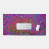 Psychedelic Groovy Magenta Retro Liquid Swirl Bureaumat (Keyboard & Muis)