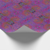 Psychedelic Groovy Magenta Retro Liquid Swirl Cadeaupapier (Hoek)