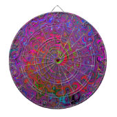 Psychedelic Groovy Magenta Retro Liquid Swirl Dartbord (Voorkant)