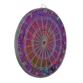 Psychedelic Groovy Magenta Retro Liquid Swirl Dartbord (Voorkant Links)